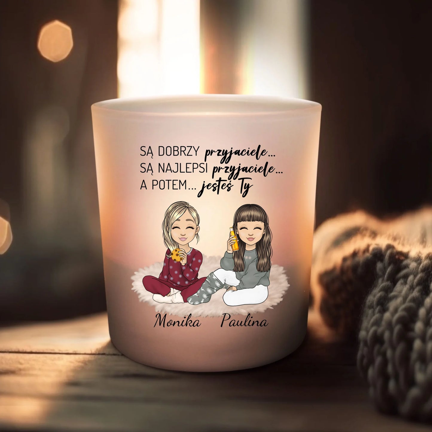 Bliskie osoby - Personalizowany świecznik