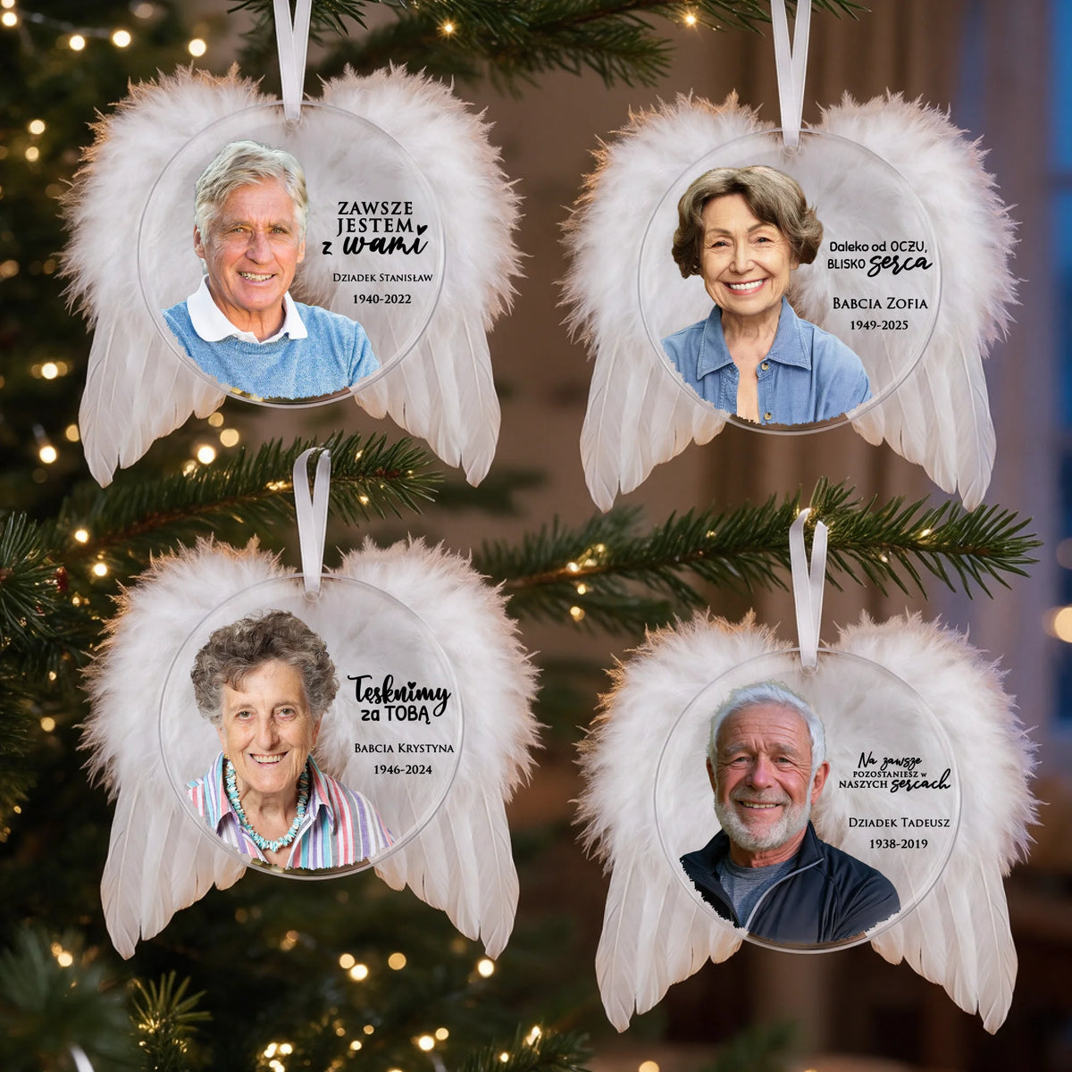 store angel wings ornament 4x
