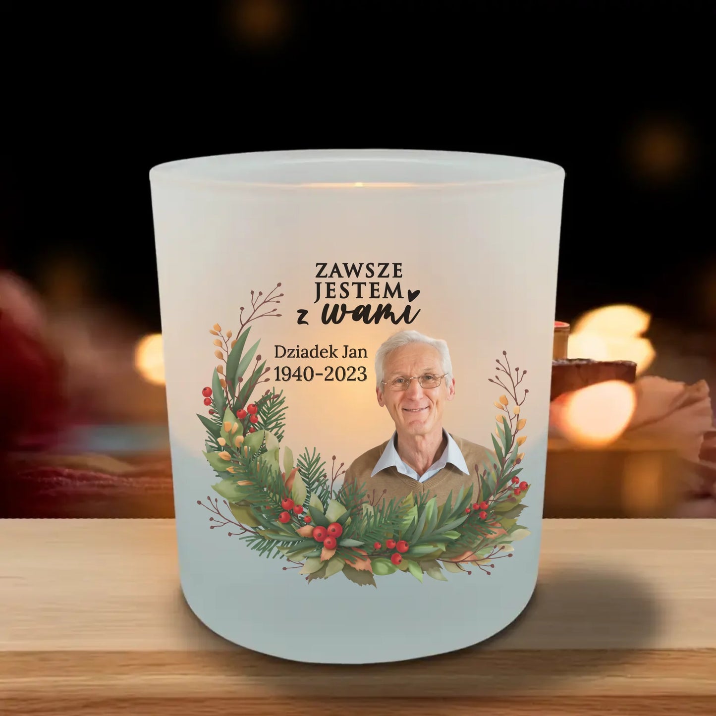Z wami - Personalizowany świecznik