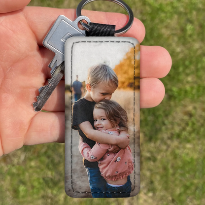 Twoje zdjęcie - Personalizowany brelok z ekoskóry