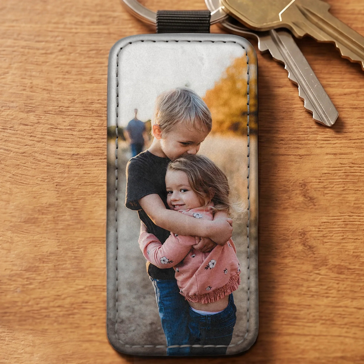 Twoje zdjęcie - Personalizowany brelok z ekoskóry