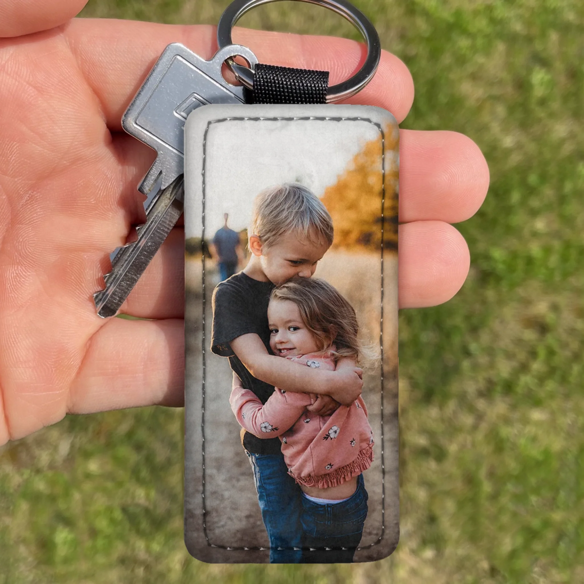 Twoje zdjęcie - Personalizowany brelok z ekoskóry